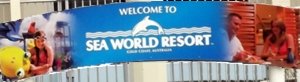 Sea World Resort Sign from Monorail